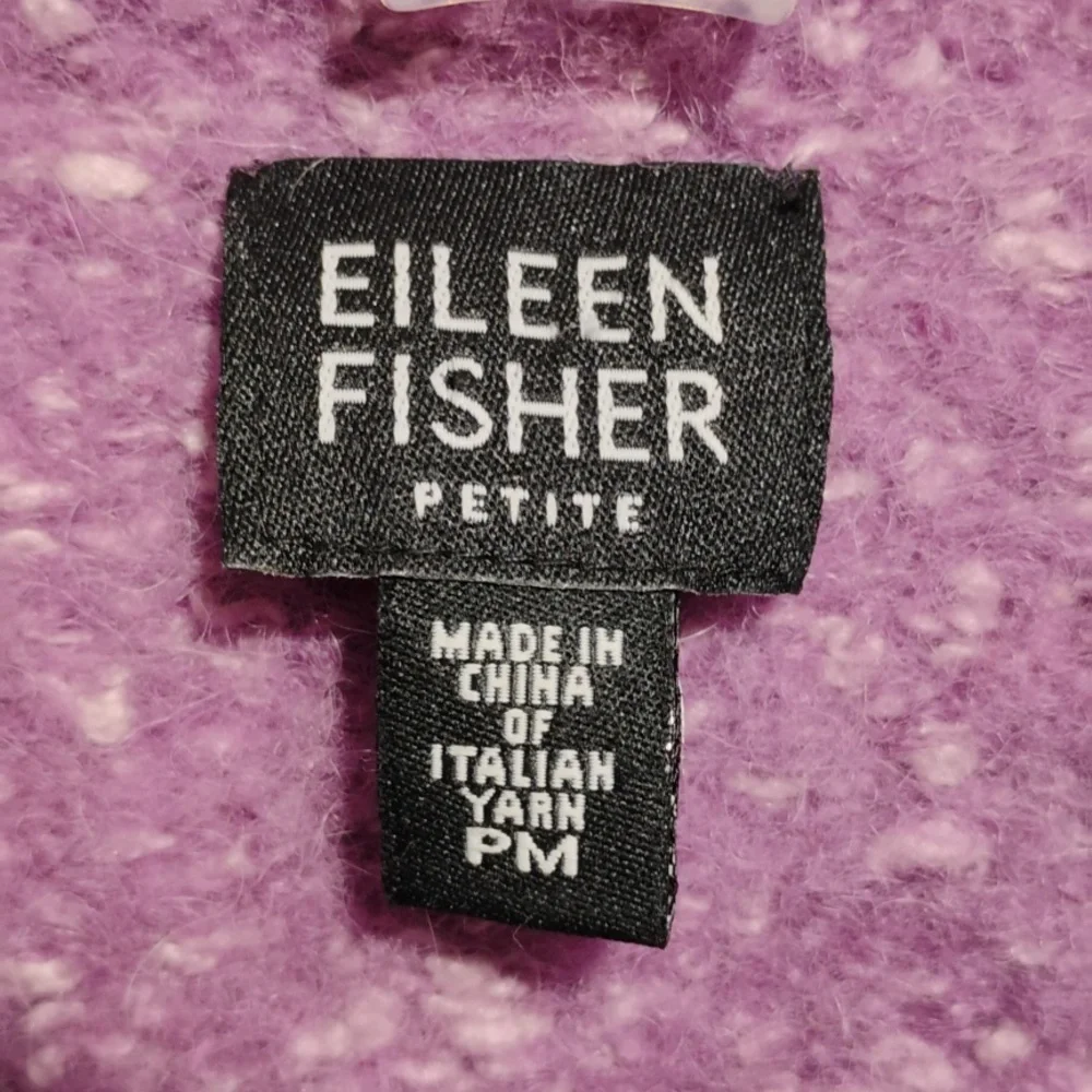 (C-31) SALE! Eileen Fisher Alpaca Silk Wool Blend Italian Yarn Sweater Like New - Picture 4 of 12